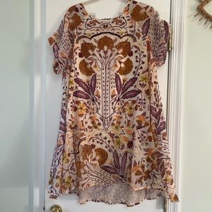 Free People Strawberry Fields Velvet Mini Dress